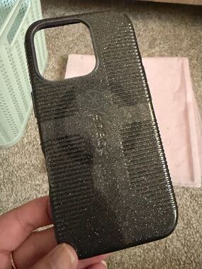 speck Black Glitter Rugged Grip Phone Case